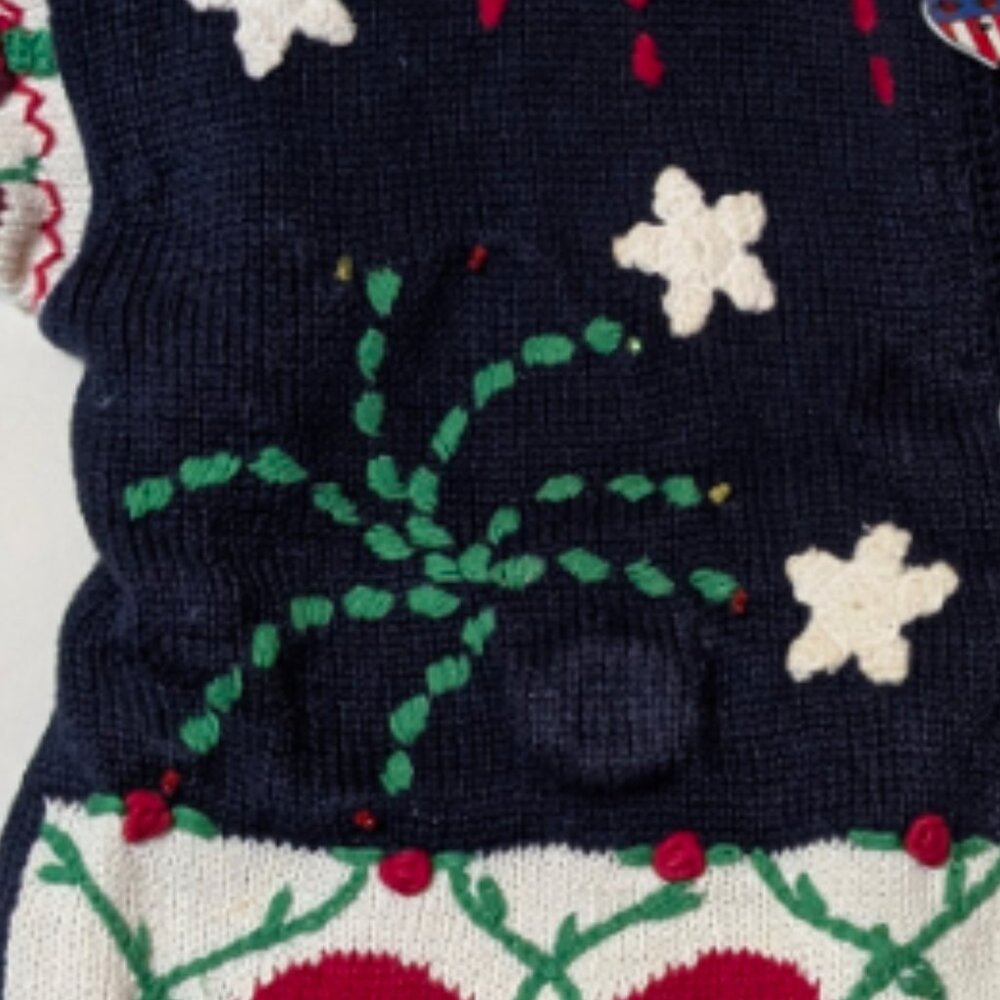 1995 Vintage Eagles Eye July 4th Collectibles Sweater - Picture 5 of 5